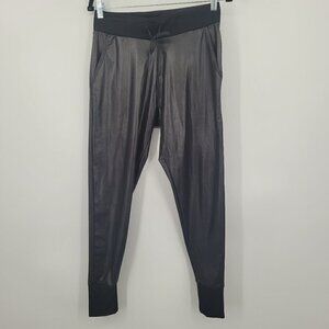 Vegan Leather Black Jogger